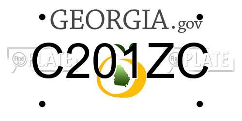 C201ZC Georgia License Plate
