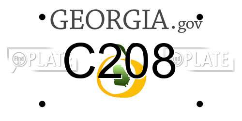 C208 Georgia License Plate