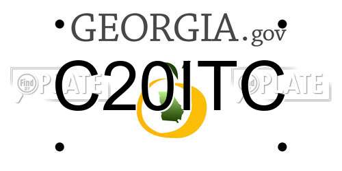 C20ITC Georgia License Plate