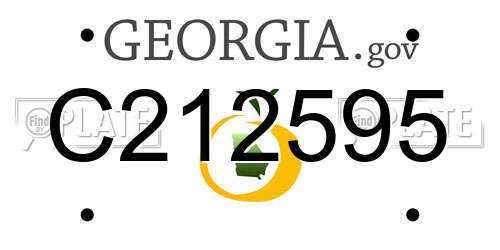 C212595 Georgia License Plate