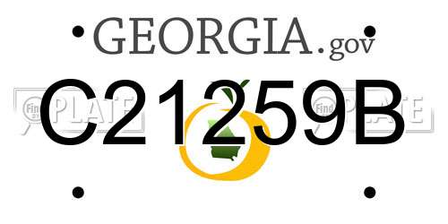 C21259B Georgia License Plate