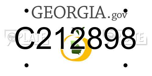 C212898 Georgia License Plate