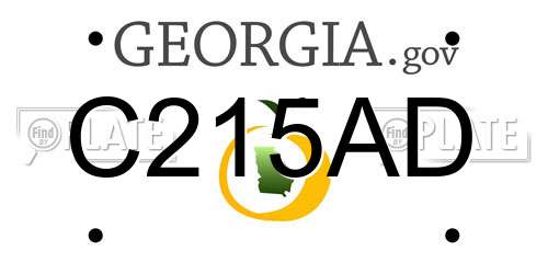 C215AD Georgia License Plate