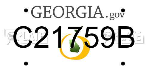 C21759B Georgia License Plate