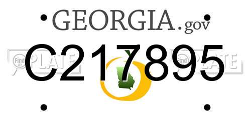 C217895 Georgia License Plate