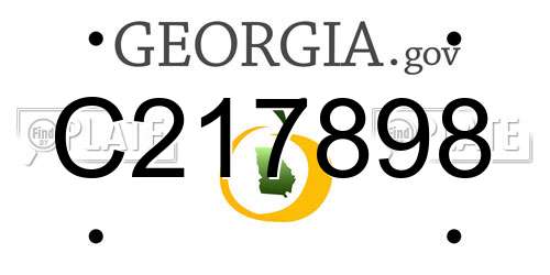 C217898 Georgia License Plate