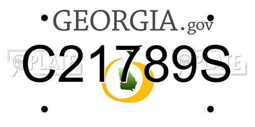 C21789S Georgia License Plate
