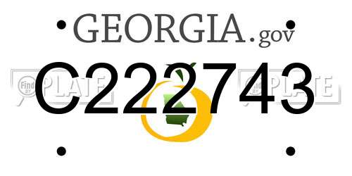 C222743 Georgia License Plate