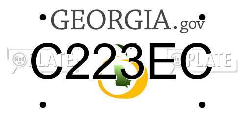 C223EC Georgia License Plate
