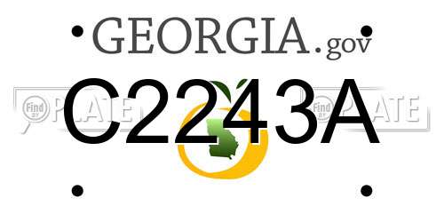 C2243A Georgia License Plate