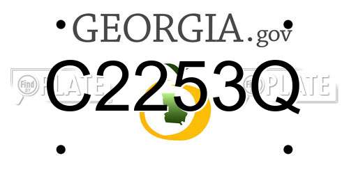 C2253Q Georgia License Plate