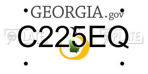 C225EQ Georgia License Plate