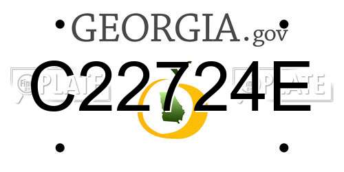 C22724E Georgia License Plate