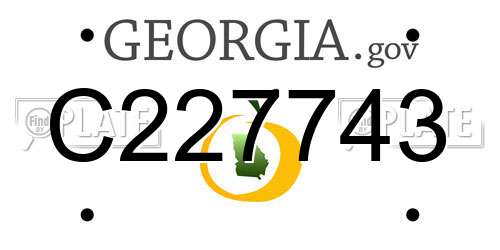 C227743 Georgia License Plate