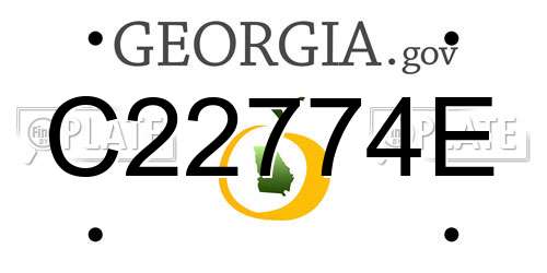 C22774E Georgia License Plate