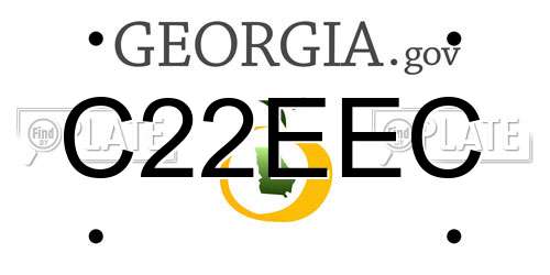 C22EEC Georgia License Plate