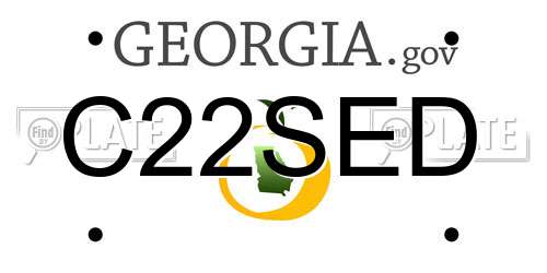 C22SED Georgia License Plate