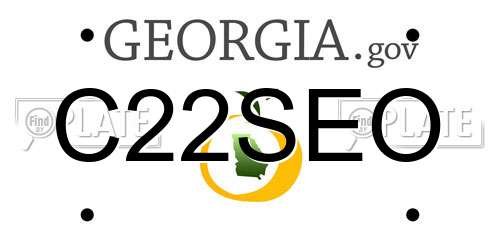 C22SEO Georgia License Plate