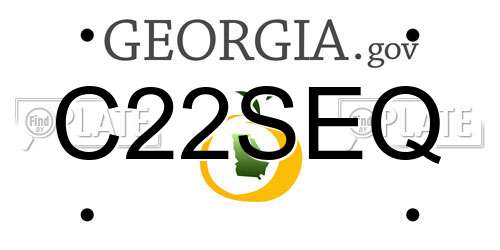 C22SEQ Georgia License Plate