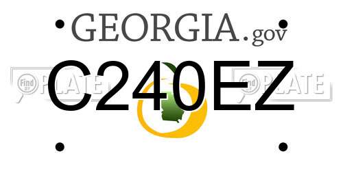 C240EZ Georgia License Plate