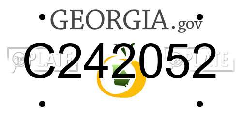 C242052 Georgia License Plate