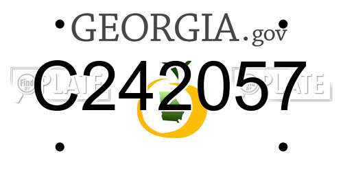 C242057 Georgia License Plate