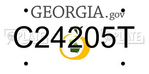 C24205T Georgia License Plate