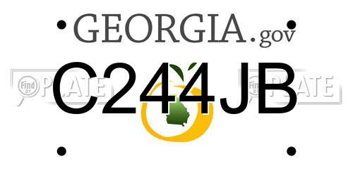 C244JB Georgia License Plate