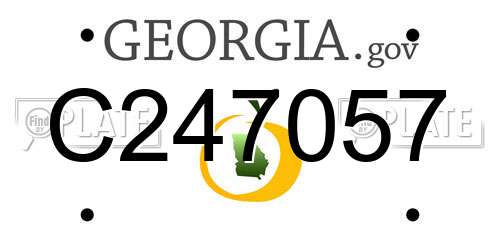 C247057 Georgia License Plate