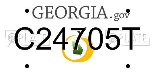 C24705T Georgia License Plate