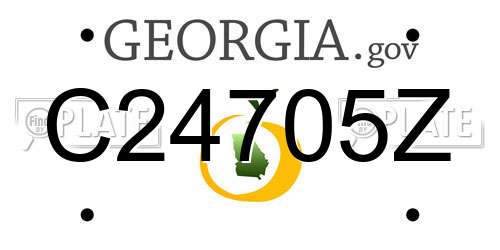 C24705Z Georgia License Plate