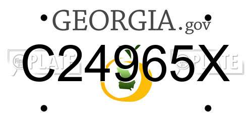 C24965X Georgia License Plate