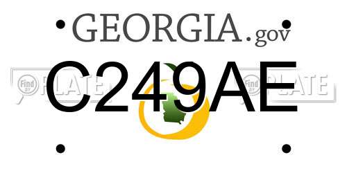 C249AE Georgia License Plate