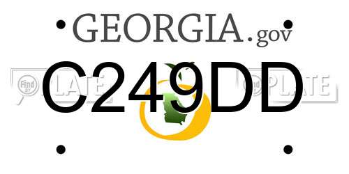 C249DD Georgia License Plate