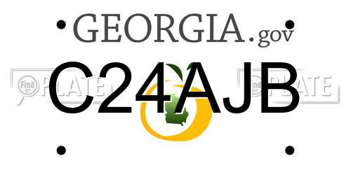 C24AJB Georgia License Plate