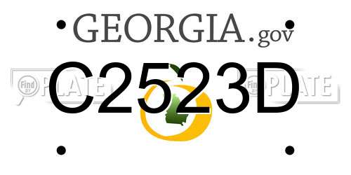 C2523D Georgia License Plate
