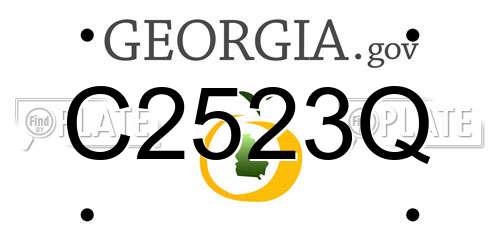 C2523Q Georgia License Plate