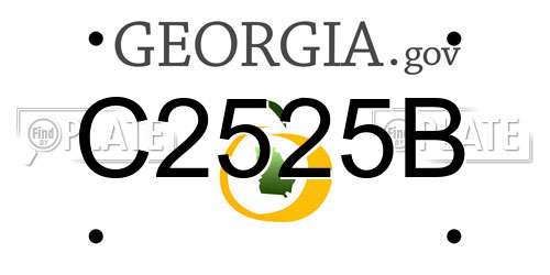 C2525B Georgia License Plate