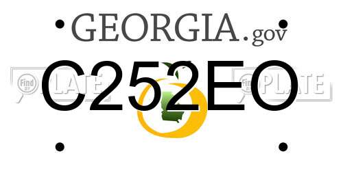 C252EO Georgia License Plate