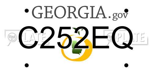 C252EQ Georgia License Plate