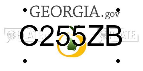 C255ZB Georgia License Plate