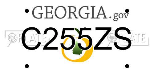 C255ZS Georgia License Plate