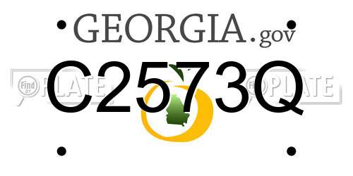 C2573Q Georgia License Plate