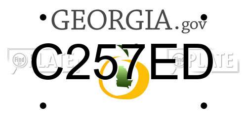 C257ED Georgia License Plate
