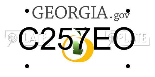 C257EO Georgia License Plate