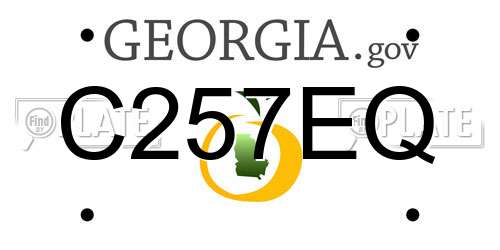 C257EQ Georgia License Plate
