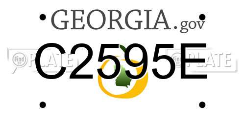 C2595E Georgia License Plate