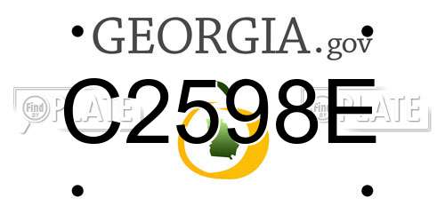 C2598E Georgia License Plate