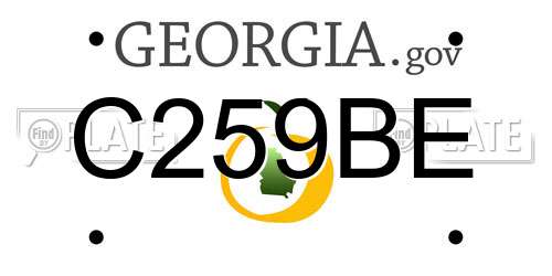 C259BE Georgia License Plate