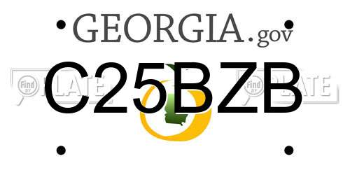 C25BZB Georgia License Plate